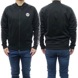 FRED PERRY フレッドペリー メンズジップスウェット J5555 / REFLECTIVE BOMBER NECK TRACK ブラック