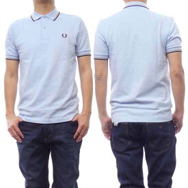 FRED PERRY フレッドペリー メンズ鹿の子ポロシャツ M3600 / TWIN TIPPED FRED PERRY SHIRT ライトブルー /2024春夏新作