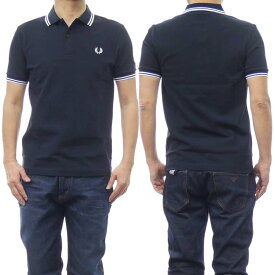 FRED PERRY フレッドペリー メンズ鹿の子ポロシャツ M3600 / TWIN TIPPED FRED PERRY SHIRT ダークネイビー×ホワイト /定番人気商品