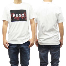 HUGO・HUGO BOSS ヒューゴボス メンズクルーネックTシャツ 50506989 10233396 / Dulive_U241 ホワイト /2024春夏新作