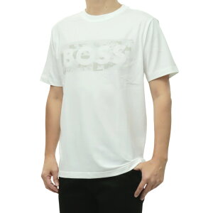 HUGO BOSS �q���[�S�{�X �����Y�N���[�l�b�NT�V���c 50559363 10278673/TS Globe Logo Pattern �z���C�g 2026�t�ĐV��