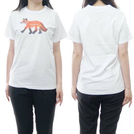 MAISON KITSUNE メゾンキツネ レディースクルーネックTシャツ KW00110KJ0008 / WILD FOX CLASSIC TEE-SHIRT ホワイト