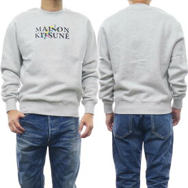 MAISON KITSUNE メゾンキツネ メンズトレーナー LM00308KM0307 / FLOWERS COMFORT SWEATSHIRT グレー