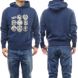 MAISON KITSUNE メゾンキツネ メンズプルオーバーパーカー LM00711KM0307 / IVY LEAGUE COMFORT HOODIE ネイビー