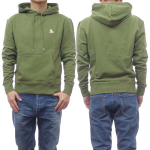 MAISON KITSUNE ���]���L�c�l �����Y �p�C���n�v���I�[�o�[�p�[�J�[ LM00706 KM0001 CHILLAX PATCH REGULAR HOODIE �~���^���[�O���[��