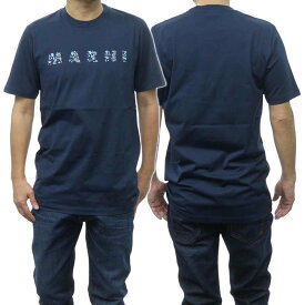 MARNI マルニ メンズクルーネックTシャツ HUMU0198PQ USCW21 ネイビー /2024春夏新作