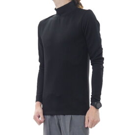 GIAB’S ARCHIVIO ジャブス アルキビオ メンズ モックネック ロングTシャツ LUPETTO / POL001 ブラック ストレッチ 長袖 カットソー