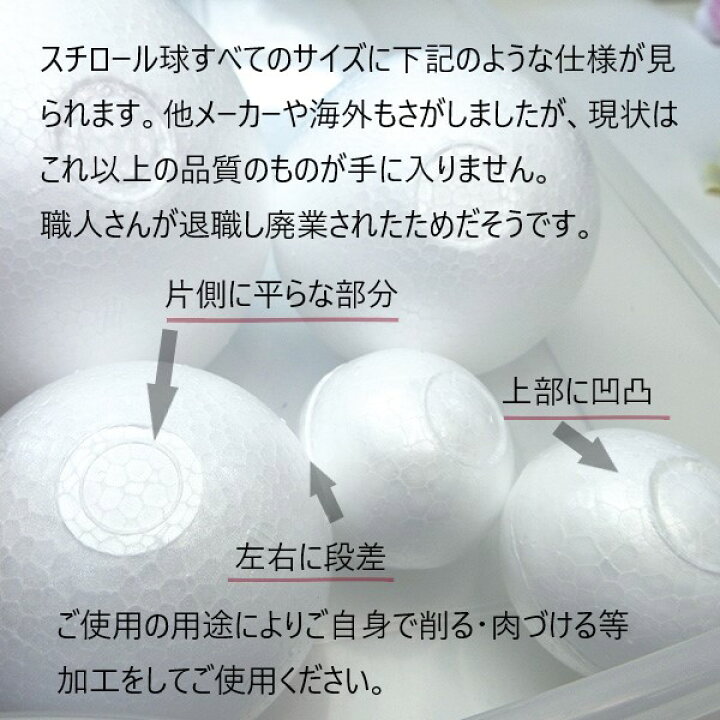 楽天市場】スチロールボール球 150mm 1個 ｜つまみ細工 ちりめん細工  