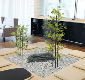 黒竹150cm3本立　(人工竹 造花 インテリア 観葉植物 鉢植え 販売 インテリア おしゃれ 室内 DIY ガーデニング 坪庭 箱庭 オフィス シンボルツリー 自作 植栽 業者 メーカー ベストグリーン オリジナル 製造元)