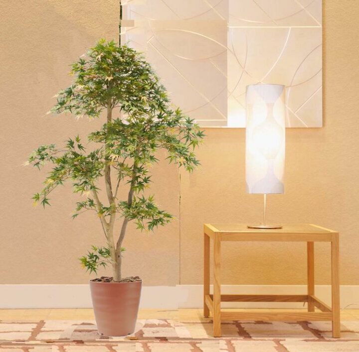 楽天市場 モミジ盆栽風 150cm 造花 観葉植物 緑 和風 ガーデニング 造園 庭園 坪庭 インテリア もみじ カエデ 室内 おしゃれ 装飾 造花観葉植物専門店ビワールデコ