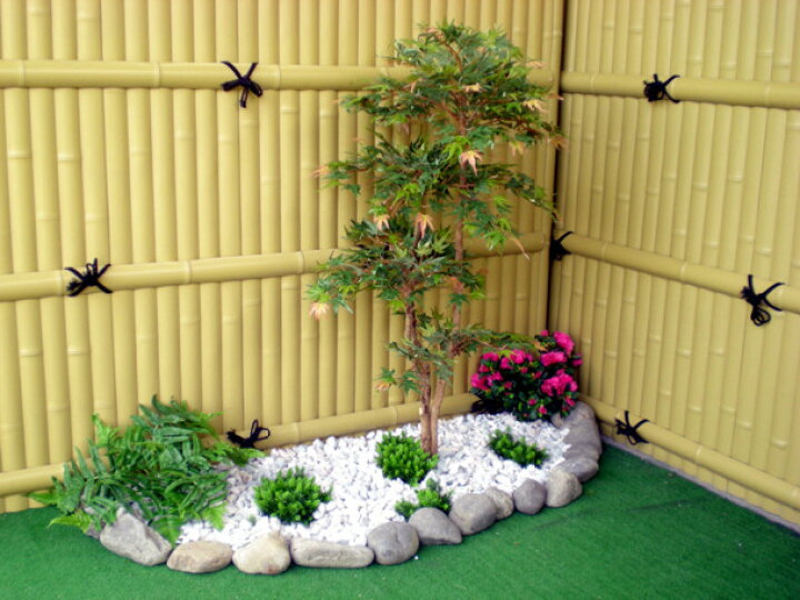 楽天市場 モミジ 100cm 盆栽風 造花 人工観葉植物 緑 和風 ガーデニング 造園 庭園 坪庭 インテリア もみじ カエデ 造花観葉植物専門店ビワールデコ