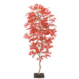 クヌギツリー 180cm (コナラ 紅葉 造花樹木 人工観葉植物 1.8m コンパネベース おしゃれ 室内 大型 秋 装飾 インテリア)