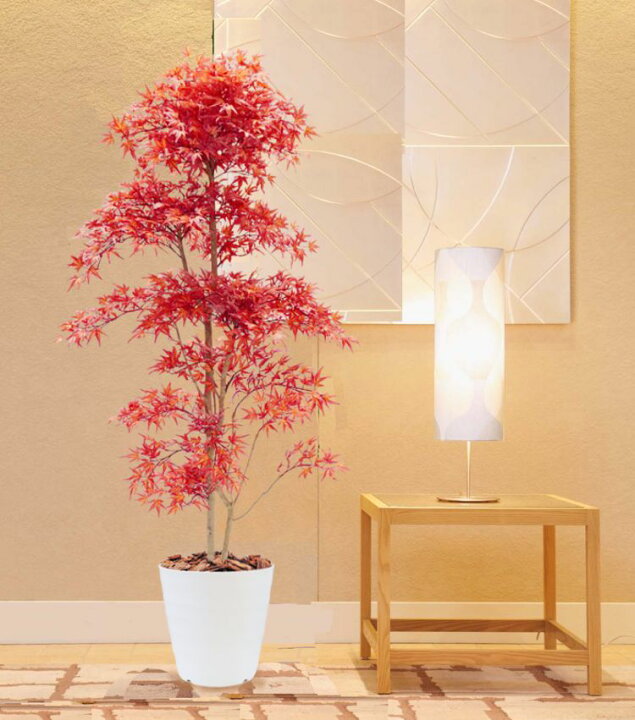 楽天市場】盆栽風 赤もみじ 180cm (造花 観葉植物 木 紅葉 モミジ 