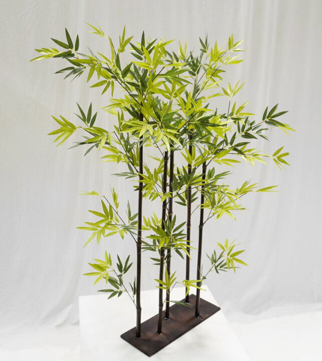 黒竹 3本立て 100cm 造花 人工観葉植物 バンブー 和風 おしゃれ 造園 庭園 坪庭 インテリア クロタケ ファッションの