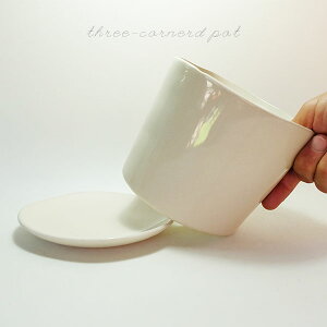 Aؔ  thre-cornered pot Mt A Z~bN stem a14cm 14cm ꌊ