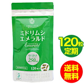 【定期購入/毎回23%OFF】通常7,020円⇒定期 5,400円（送料無料）ミドリムシエメラルド（ユーグレナサプリメント）1袋120粒入り 約1カ月分 ユーグレナ高含有【マキベリー/コエンザイムQ10/有胞子乳酸菌/葉酸】【アルミパウチパッケージ】