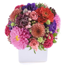 アロマフラワー　romantic　〜ラグジュアリーなひと時の満喫〜デザイナーズ アレンジメントフラワー ハンドメイド お花 誕生日祝い 結婚祝い 贈答 プレゼント 贈り物 全国配送 メッセージカード無料 楽ギフ 送料無料