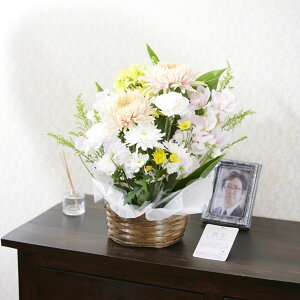 【送料無料】<ご自宅専用>供花アレンジメント セミオーダー(和or洋、カラー指定可能) 自宅葬 法事 法要 年忌法要 枕花 後飾り 仏壇花 お悔み花 お供え花 一周忌 三回忌 七回忌 十三回