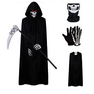 【マラソンP5★最大2000円クーポン】ハロウィン コスプレ 子供 死神 コスプレ キッズ 子供用 衣装 4点セ…