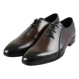 【最短翌日お届け】 訳あり ビジネスシューズ 本革 メンズ 25cm 日本製 アウトレット カジュアル 革靴 3E ダークブラウン プレーントゥ ホールカット風 かっこいい 歩きやすい 柔らかい 天然皮革 紐 BARONIAL バロニアル