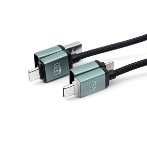 4in1 �}���`�[�d�P�[�u�� 65W PD �����[�d USB - 2 Type C - ���C�g�j���O �A���~�j�E�������V�F�� iPhone17/16/15/14/13ProMax/12mini/11/XR/XSMax, GalaxyS24/S23, Xperia, Huawei, Xiaomi ���̑��Ή�