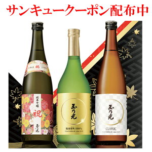 お歳暮 お年賀 ギフト 玉乃光 日本酒 純米吟醸 純米大吟醸 プレゼント お祝い 贈り物 サンキュークーポン 3本 飲み比べ セット 送料無料 京都 土産 蔵元 直送 あす楽 TG-3B