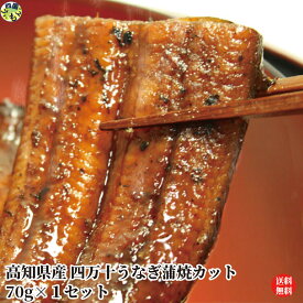 【送料無料】四万十うなぎ蒲焼カット 70g×1袋セット　タレ付き 真空パック 蒲焼 うなぎ 四万十うなぎ 高知県 冷凍クール便 【四国物産】