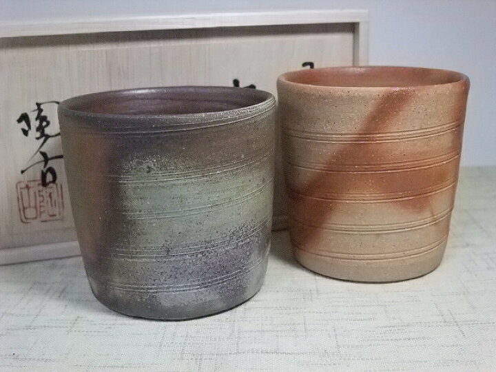 楽天市場】備前焼 小西陶古 | 焼酎カップ2客セット 和食器 窯元 酒器 