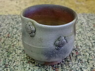 【備前焼】 小西陶古 | 桟切 カニ付き湯呑み 和食器 窯元 食器【楽ギフ_包装】【楽ギフ_のし宛書】