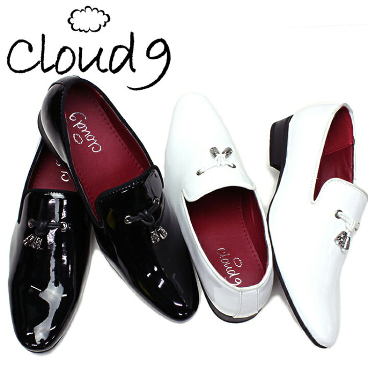 楽天市場 オペラパンプス 4cmアップ シークレットシューズ 靴 エナメルシューズ Cloud9 靴 ビジネスシューズ メンズ 紳士用 靴 ビジネス 紳士靴 エナメル 男性用 スリッポン オペラ 白 ホワイト 黒 ブラック ワイシャツとネクタイ専門店ビズモ