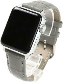 Airself Apple Watch 対応ベルト コンパチブル 時計バンド クロコ型押し 本革レザー アップルウォッチ交換ストラップ iWatch 38mm 40mm 41mm 42mm 44mm 45mm Watch Series 6/SE/5/4/3/2/1に対応 Apple Watch band