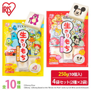 生きりもち ディズニー ピクサー 餅 切り餅 切餅 おもち お餅 もち 個包装 国産 かわいい 詰め合わせ 【2種×2個セット】生きりもち ディズニー ピクサー アイリスオーヤマ