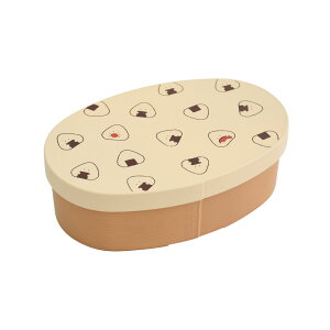 ぎゅっとおにぎりさん 抗菌ランチBOX 47126.お弁当箱 一段 わっぱ風 抗菌加工 食洗機対応 かわいい ランチボックス 和風 かわいい ベージュ グレー ピンク ホワイト