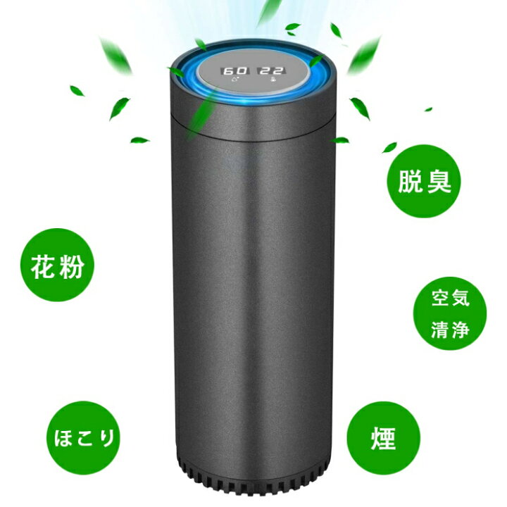 楽天市場 0のつく日エントリーでp5倍 車 空気清浄器 車載 空気清浄機 プラズマクラスター デジタル温度湿度表示 イオン発生器 除菌消臭 自動オフ機能 空気の塵 花粉 タバコの煙 Pm2 5 ホコリを分解 日本語取扱説明書付き Hepaフィルター 空気清浄機のbjc健康shop