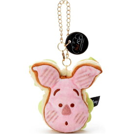 ディズニー ピグレット Nui パン チェーンストラップ マスコット サンドウィッチ ぬいぐるみ キーホルダー バッグチャーム キャラクター 雑貨 小物 可愛い デザイン 癒し 立体 造形 手触り 柔らか 表情 再現