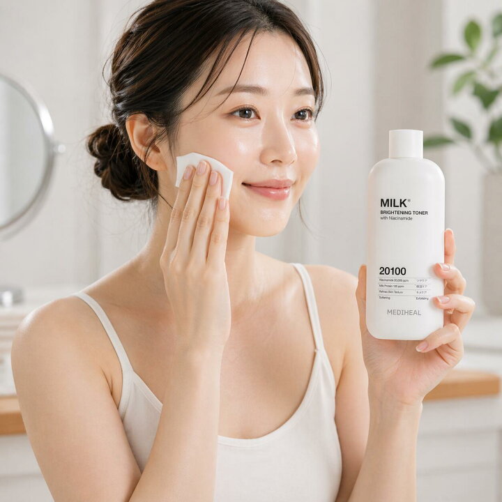 楽天市場】MEDIHEAL (メディヒール) ミルクブライトニングトナー 300ml 
