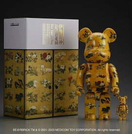 ベアブリック BE@RBRICK 伊藤若冲「百花図」 100% & 400% メディコムトイ MEDICOM TOY セブンネット 限定 金刀比羅宮 奥書院 ウォータープリント 水転