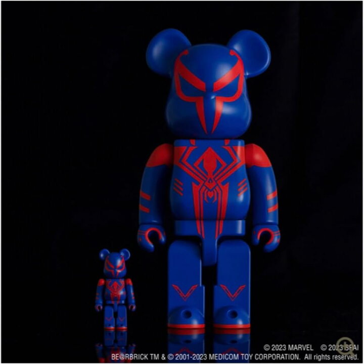 スパイダーマン ベアブリック 100% ぬらす & 400% セブンネット 