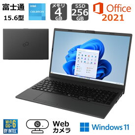【新品】 富士通 FUJITSU ノートパソコン FMV Lite 15.6型/ Celeron 7305/ メモリ4GB/ SSD256GB/ Windows 11 / Office付き/ Webカメラ/ ブラック