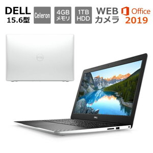DELL デル ノートパソコン Inspiron 15 3000 3583 15.6型/ Celeron / メモリ 4GB/ HDD 1TB/ Windows 10/ Office 付き/ Webカメラ/ テンキー/ ホワイト 【新品】