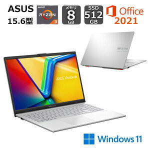 yViz ASUS GCX[X m[gp\R Vivobook GO 15 E1504FA 15.6^/ Ryzen 3 7320U/  8GB/ SSD 512GB/ Windows 11/ Officet/ Vo[