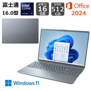 �y�V�i�z �x�m�� FUJITSU �m�[�g�p�\�R�� FMV LIFEBOOK PH77/J3 FMVP77J3H 16�^/ intel Core Ultra 7/ ������ 16GB/ SSD 512GB/ Windows 11/ Web�J����/ �e���L�[/ Office2024�t��/ �O���[/ 2024�N10�����f��