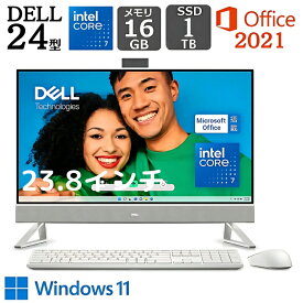 【新品】 Dell デスクトップパソコン Inspiron 24 5430 23.8型FHD/ Core 7-150U 10コア / メモリ16GB/ SSD 1TB / Windows 11/ Office付き/ Webカメラ/ デスクトップPC/ パールホワイト