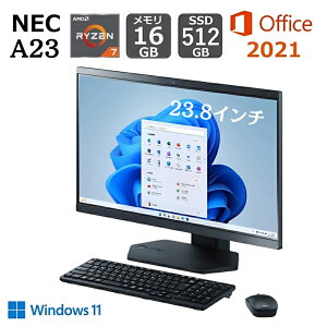 yViz NEC fXNgbvp\R LAVIE A23 23.8^ IPSt Ryzen 7 7730U/  16GB/ SSD 512GB/ Windows 11/ DVD/ Officet/ t@CubN