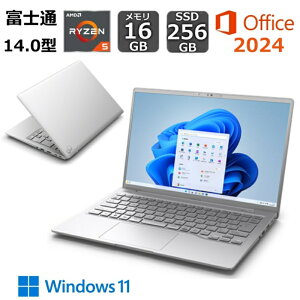 �y�V�i�z �x�m�� FUJITSU �m�[�g�p�\�R�� FMV Note M�V���[�Y M55-K3 14�^���C�h/ AMD Ryzen 5/ ������ 16GB/ SSD 256GB/ Windows 11/ Web�J����/ Office�t��/ ��F��/ �V���o�[/ �u���b�N