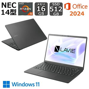 �y�V�i�z NEC �m�[�g�p�\�R�� LAVIE N14 Slim N145D/KAB 14�^/ AMD Ryzen 5 8640U/ ������ 16GB/ SSD 512GB/ �^�b�`�p�l��/ Windows 11/ ��F��/ Office�t��/ ���{��ŃL�[�{�[�h/ �u���b�N