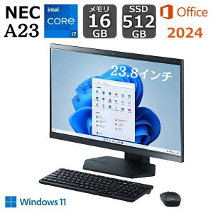 �y�V�i�z NEC 23.8�^ ���j�^�[��̌^�f�X�N�g�b�vPC �f�X�N�g�b�v�p�\�R�� LAVIE A23 A2375 Windows 11/ intel Core i7-1355U/ ������ 16GB/ SSD 512GB/ Office�t��/ �t�@�C���u���b�N