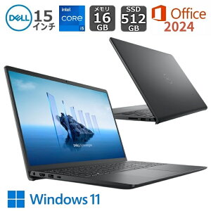 �y�V�i�z DELL �f�� �m�[�g�p�\�R�� Dell 15 DC15250 15.6�^ �t��HD/ Core i5 1334U/ ������ 16GB/ SSD 512GB/ Windows 11/ Office �t��/ �u���b�N �V���o�[�I���\