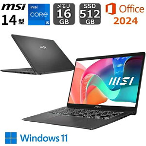 �y�V�i�z MSI �G���G�X�A�C �r�W�l�X �m�[�g�p�\�R�� ���^�E�y�� MSI Modern �V���[�Y Modern 14 14�^/ Windows 11/ intel Core i5/ ������ 16GB/ SSD 512GB/ ���{��ŃL�[�{�[�h/ �v���`�i�O���C