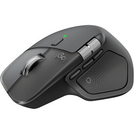 logicool ロジクール マウス MX MASTER 4 アドバンスド 触覚フィードバック 静音 光学式 無線 ワイヤレス MX2400GR 高速スクロールホイール ワイヤレスマウス / Chrome/ Mac/ iPadOS/ Windows 11/ MacBook対応/ 8ボタン Bluetooth・USB-C/ グラファイト
